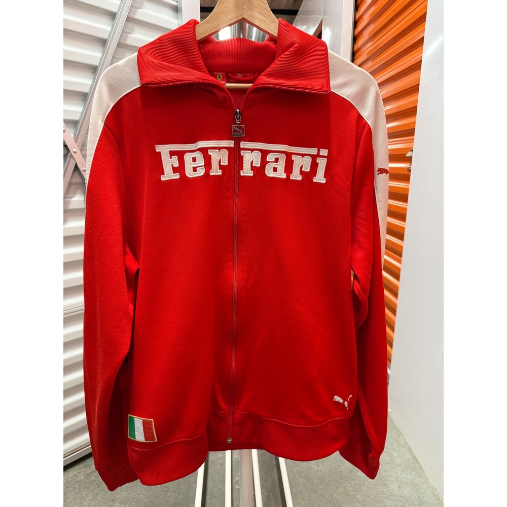Puma Scuderia Ferrari Track Jacket Mens XL Red Full Zip Racing F1 Sportswear